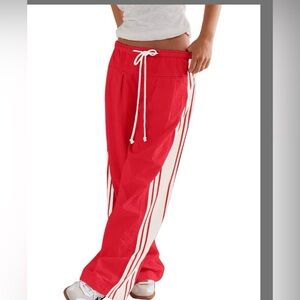 Womens Hudson Canyon Pants Side Striped Wide Leg Sweatpants size M NWT